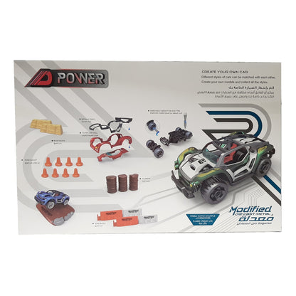 D-Power - 5Pcs Diy Modified Race Car For Kids | Car Building Toy Kit |-Multicolor