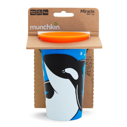 Munchkin- Miracle® 360° Wildlove Sippy Cup 9Oz - 12 Months + -  Orca