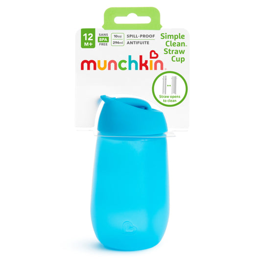 Munchkin- Simple Clean™ Straw Cup 10 Oz -  12 Months+ - Blue