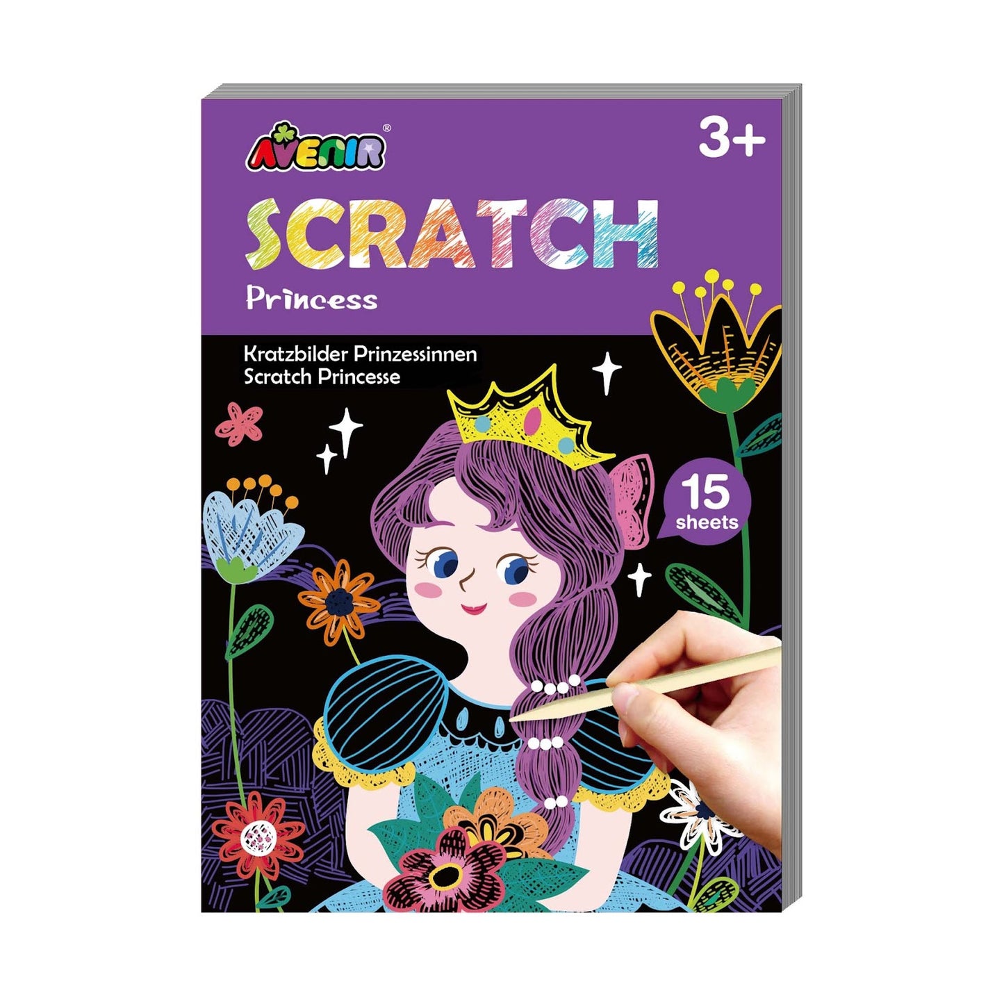 Avenir -  Mini Scratch Book - Princess | Introducing The "Mini Enchanting -Multicolor