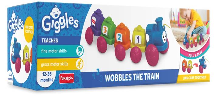 Funskool -  Wobbles The Train-Multicolor