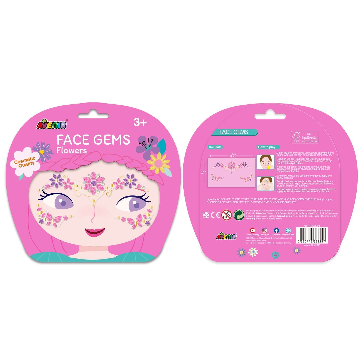 Avenir - Face Gems - Flowers |Products Designed For Application -Multicolor