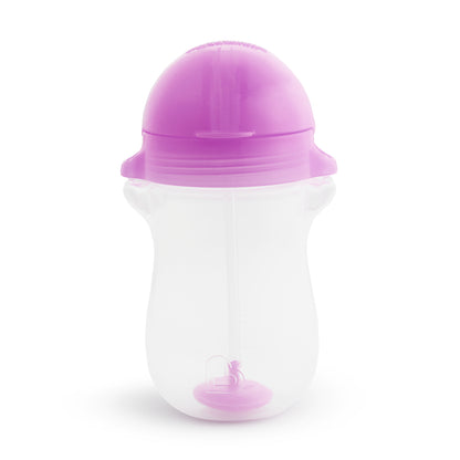 Munchkin- Any Angle™ Click Lock Weighted Straw Trainer Cup 10Oz - 12 Months - Purple