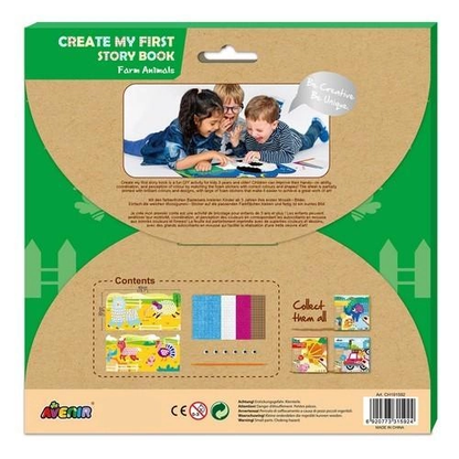 Avenir - Create My First Story Book - Farm Animals | Mosaic Junior Kit-Multicolor