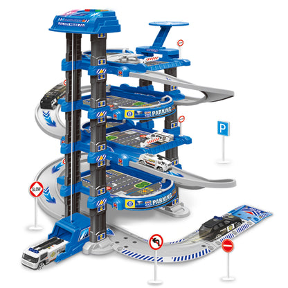 D-Power -  Multi Level Lift Parking Set | 4 Storied Diy Build Set-Multicolor