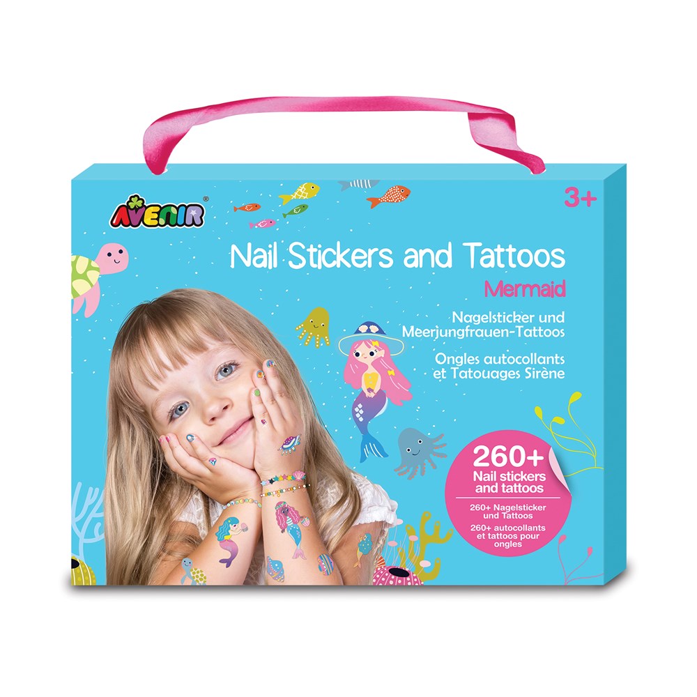 Avenir - Nail Stickers And Tattoos - Mermaid | Trend-Multicolor