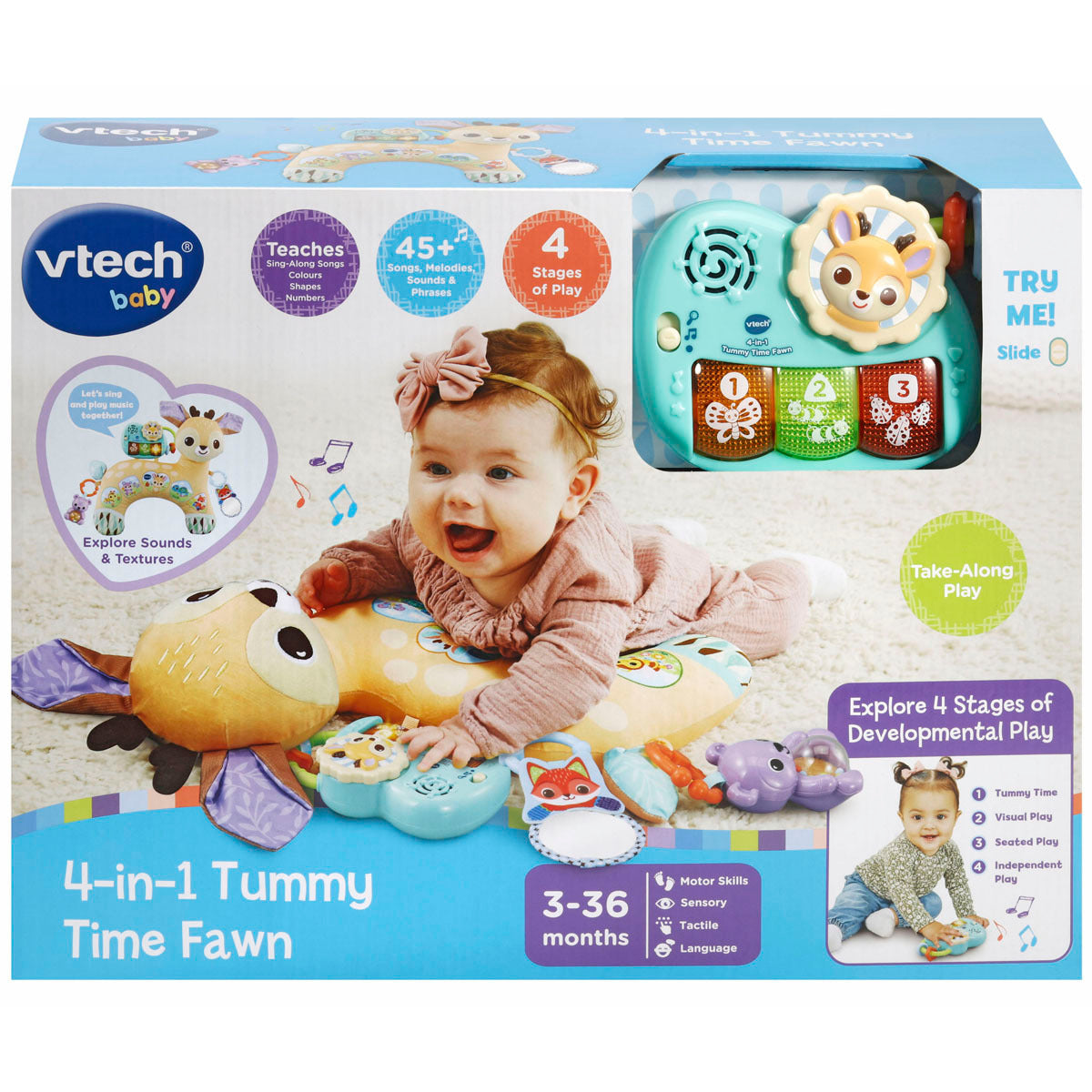 Vtech -  Baby 4-In-1 Sensory Animal Pillow With Lights