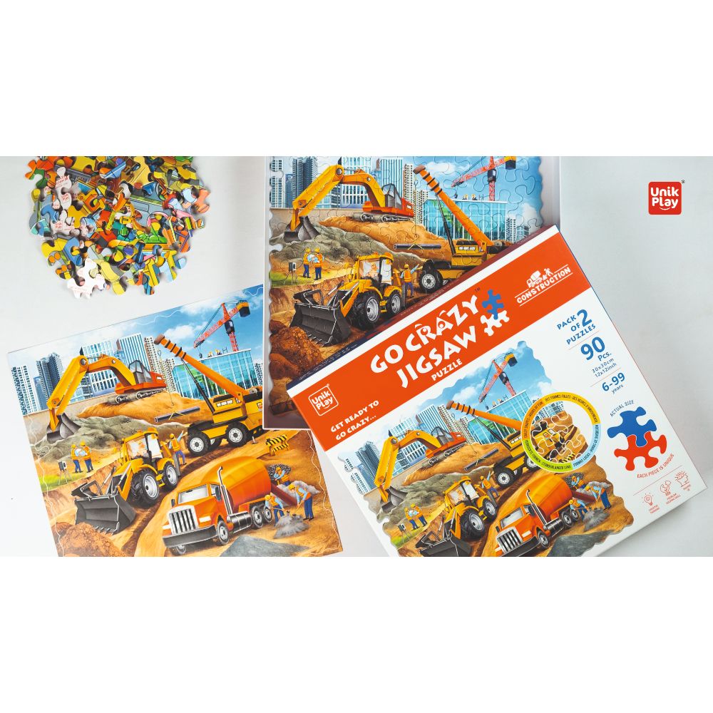 Unikplay -  Go Crazy Jigsaw Puzzle | Attractive Cartoon Print Puzzle-Multicolor