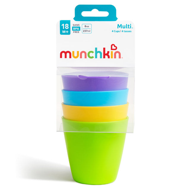 Munchkin- Multi™ Open Cup 8 Oz, Pack Of 4- 18 Months + - Multi Color