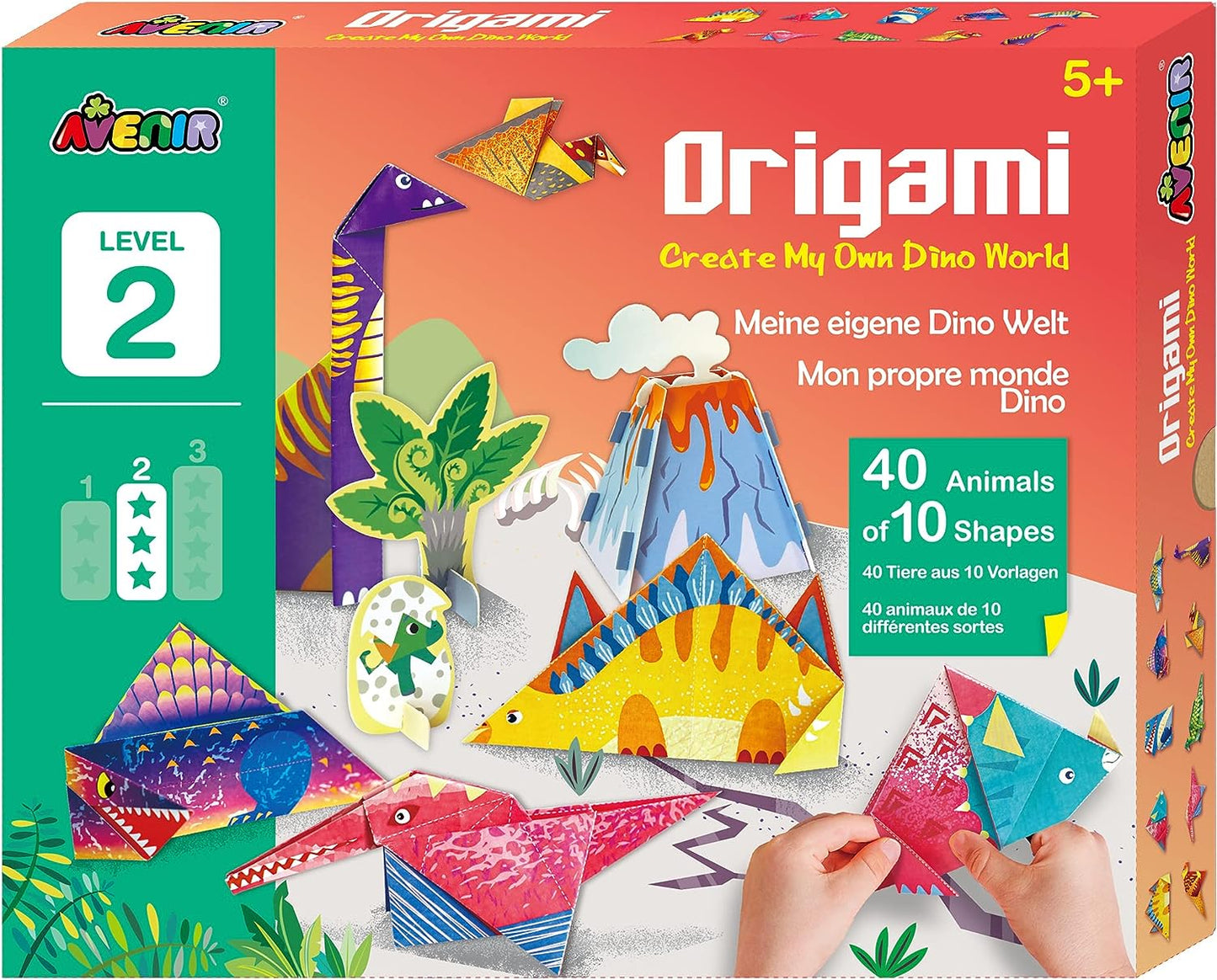 Avenir - Origami - Dino World (Level 2)-Multicolor