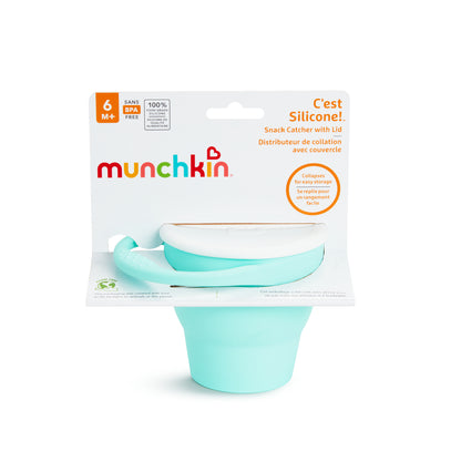 Munchkin- Munchkin-  C’Est Silicone!™ Snack Catcher With Lid  - Mint