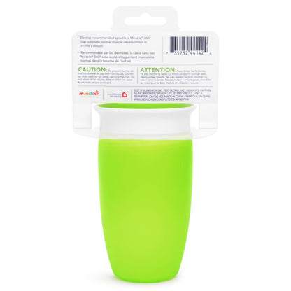 Munchkin- Miracle® 360° Sippy Cup 10 Oz - 12 Months  - Green