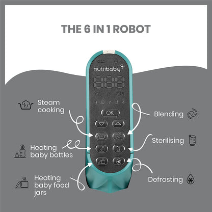 Babymoov -  Nutribaby+ 6-In-1 Baby Food Processor - Green
