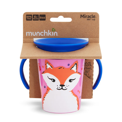 Munchkin- Miracle® 360° Wildlove Trainer Cup 6Oz - 6 Months - Fox