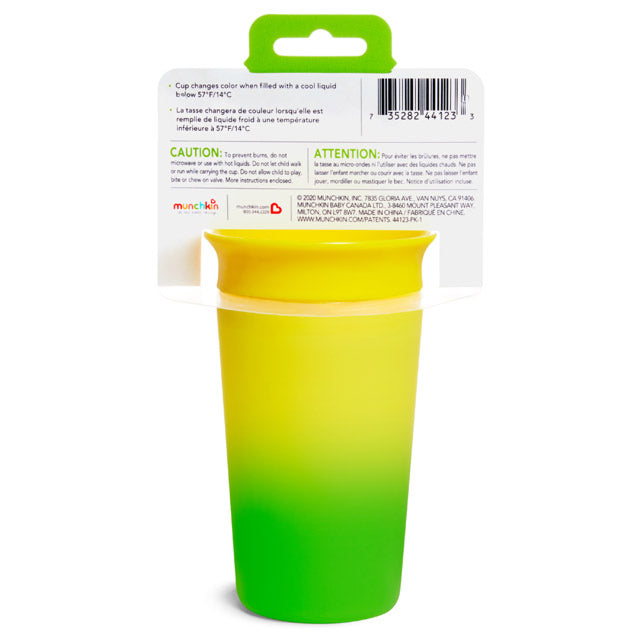 Munchkin- Miracle® 360° Color Changing Cup 9Oz - 12Months  - Yellow