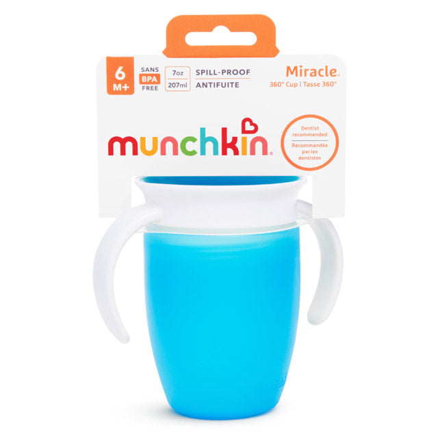 Munchkin- Miracle® 360° Trainer Cup 7Oz -  6 Months - Blue