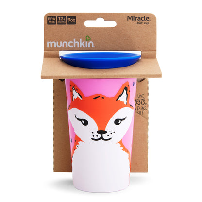 Munchkin- Miracle® 360° Wildlove Sippy Cup 9Oz - 12 Months + -  Fox