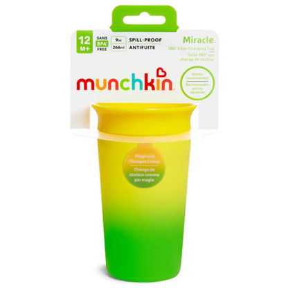 Munchkin- Miracle® 360° Color Changing Cup 9Oz - 12Months  - Yellow