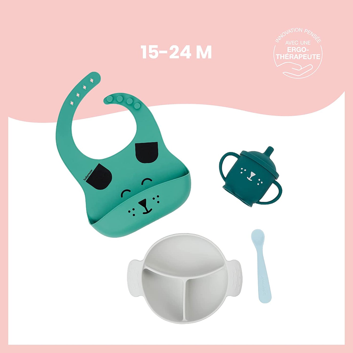 Babymoov -  Learn Isy Baby Mealtime Set Of 4  - Green