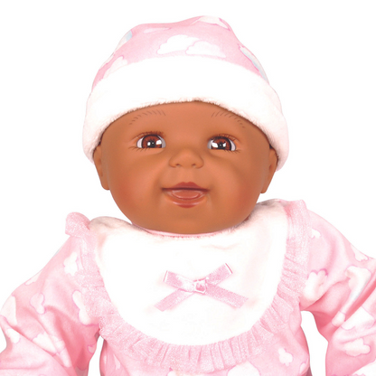 Lotus -  18" Inch, Soft-Bodied Baby Doll – Afro-American (No Hair)-Multicolor