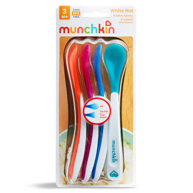 Munchkin- White Hot® Infant Spoons, Pack Of 4 - 3 Months  - White