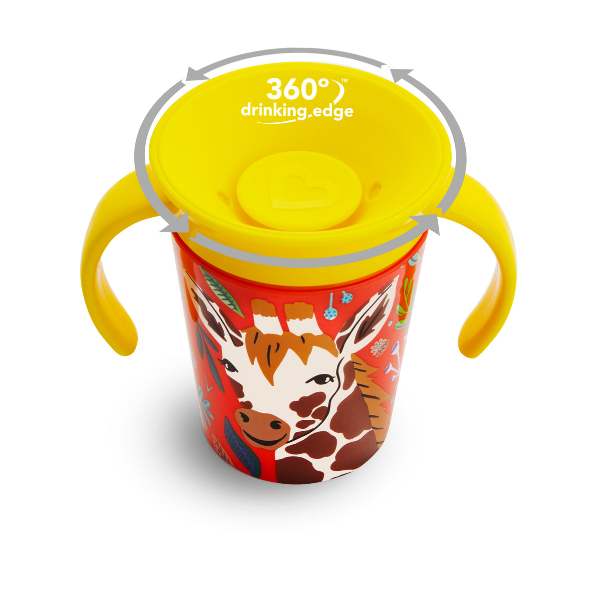 Munchkin- Miracle® 360° Wildlove Trainer Cup 6Oz - 6 Months - Giraffe