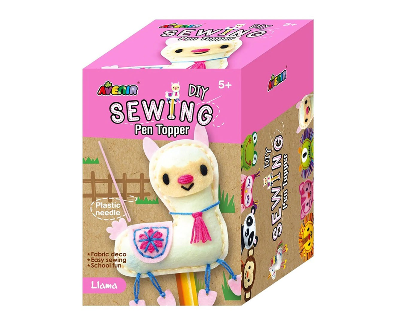 Avenir - Sewing Pen Topper  Sewing Kit- Llama-Multicolor