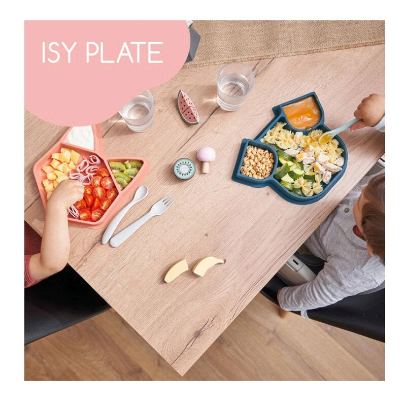 Babymoov -  Divided Silicone Plate Isy Plate - Blue