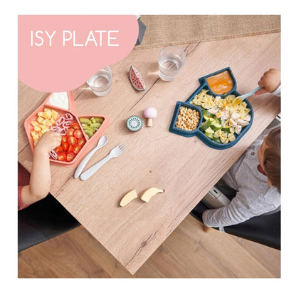 Babymoov -  Divided Silicone Plate Isy Plate - Blue