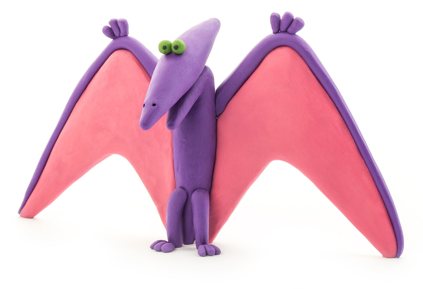 Hey Clay -  Diy Pterodactylus Plastic Creative Modelling Air-Dry Clay For Kids 3 Cans-Multicolor