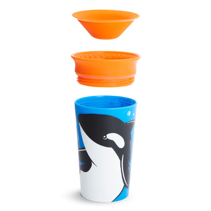 Munchkin- Miracle® 360° Wildlove Sippy Cup 9Oz - 12 Months + -  Orca