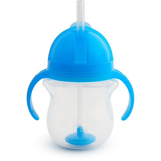 Munchkin- Any Angle™ Click Lock Weighted Straw Trainer Cup 7Oz - 6 Months - Blue