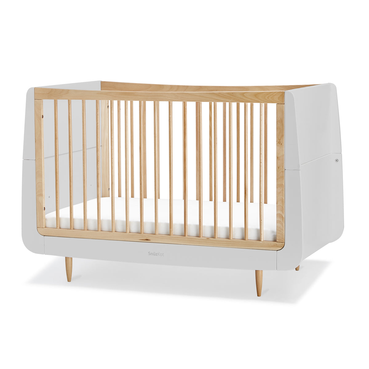 Snuz- Kot Skandi Cot Bed  - Haze Grey/Natural