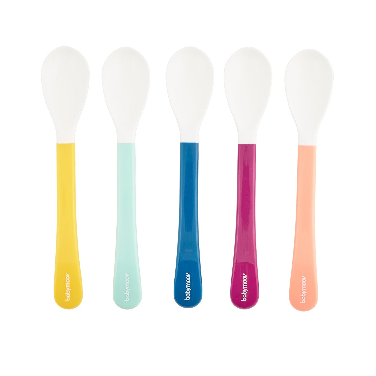 Babymoov -  White Head Spoons 2Nd Age Pack Of 5 - Multicolour