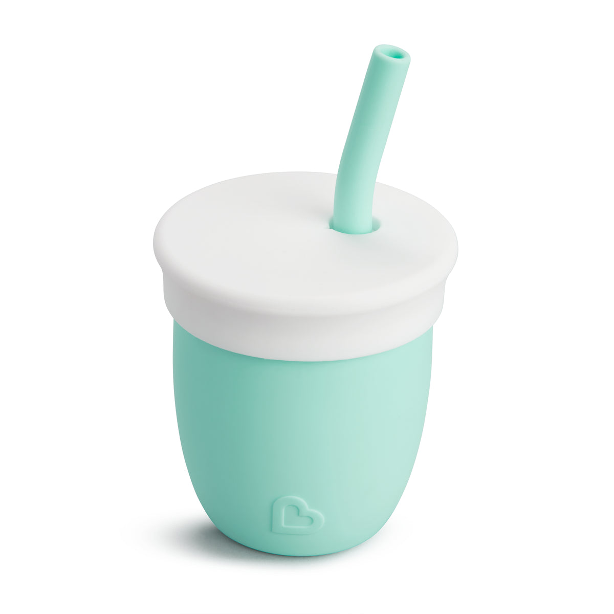 Munchkin- C’Est Silicone!™ Training Cup With Straw -  4Oz  6 Months - Mint