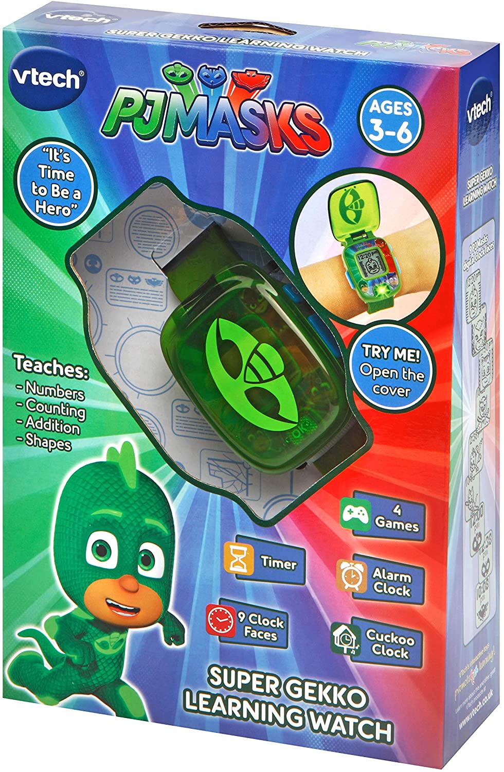 Vtech License -  Pj Masks Super Gekko Learning Watch - Green