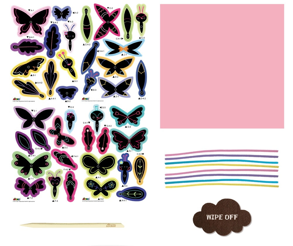 Avenir - Scratch Bouquet Kit – Butterfly-Multicolor