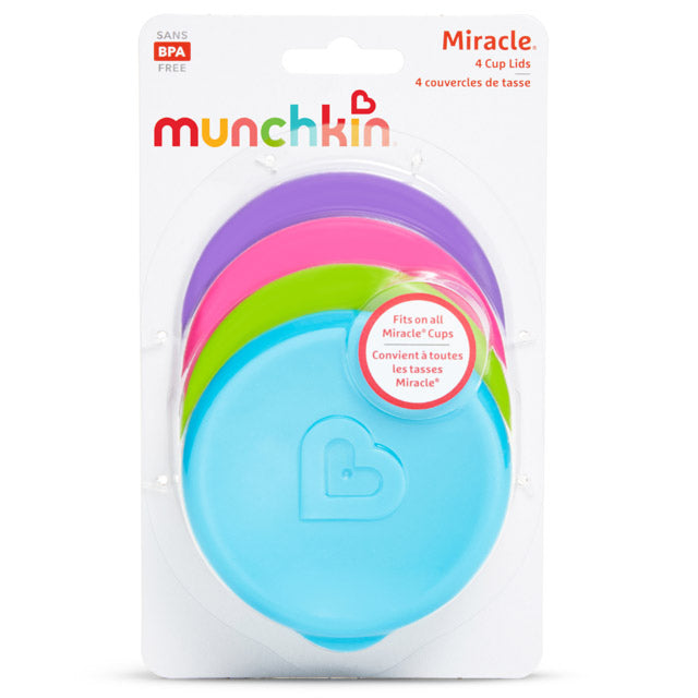 Munchkin-Cup Lids - Pack Of 4 - Multi Color