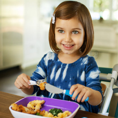 Munchkin- Splash™ Toddler Fork, Knife & Spoon Set - 18 Months + - Blue