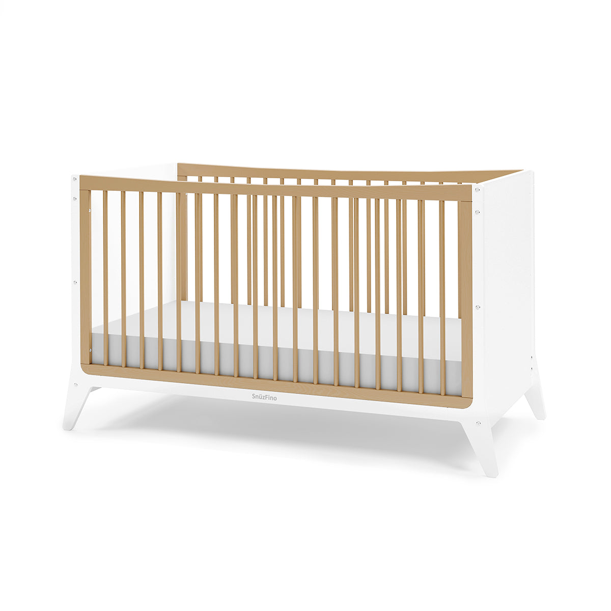 Snuz- Cot Bed - White Natural