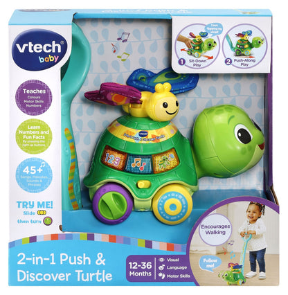 Vtech -  2-In-1 Push & Discover Turtle