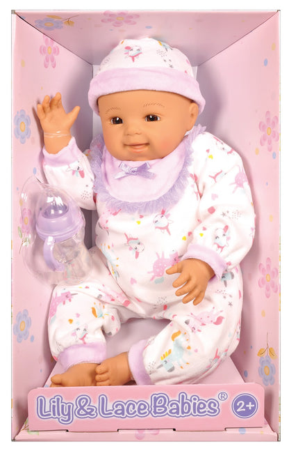 Lotus -  18" Inch, Soft-Bodied Baby Doll – Asian (No Hair)-Multicolor