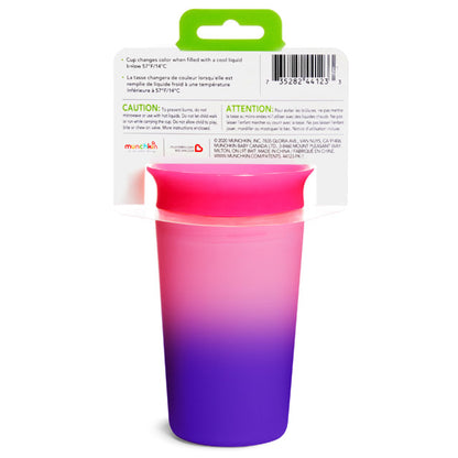 Munchkin- Miracle® 360° Color Changing Cup 9Oz - 12 Months  - Pink