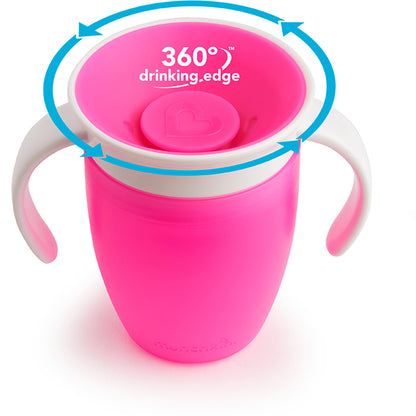 Munchkin- Miracle® 360° Trainer Cup 7Oz - 6 Months  - Pink