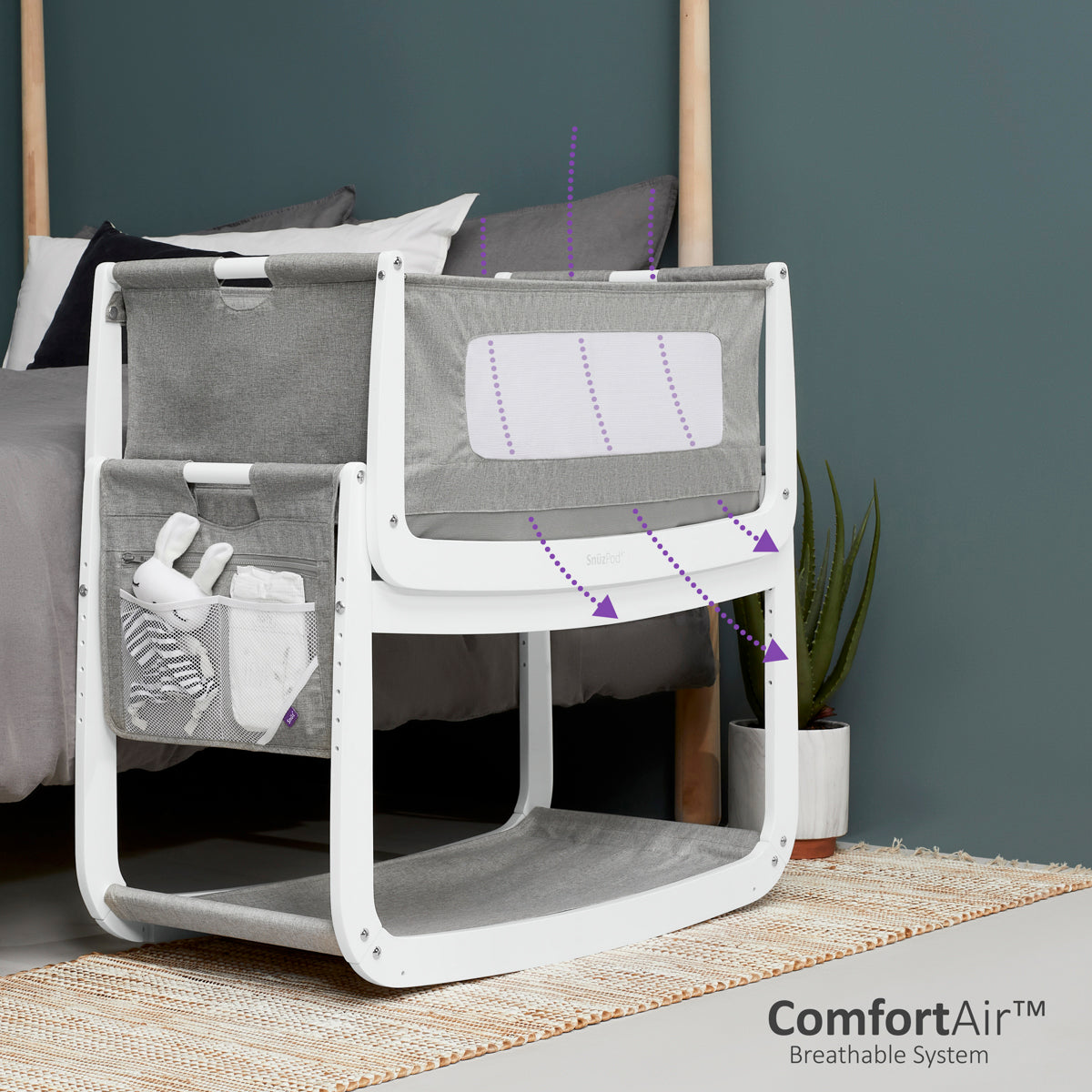 Snuz- Pod4 Bedside Crib  - Dusk