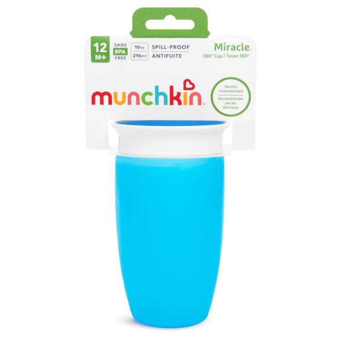 Munchkin- Miracle® 360° Sippy Cup 10 Oz - 12 Months  - Blue