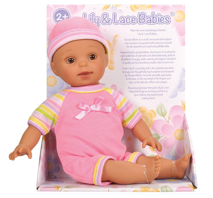 Lotus -  11.5" Inch, Soft-Bodied Baby Doll – Hispanic-Multicolor