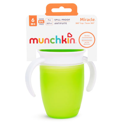 Munchkin- Miracle® 360° Trainer Cup 7Oz -  6 Months + - Green