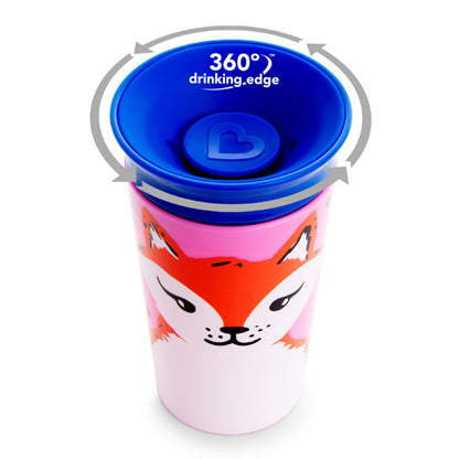 Munchkin- Miracle® 360° Wildlove Sippy Cup 9Oz - 12 Months + -  Fox