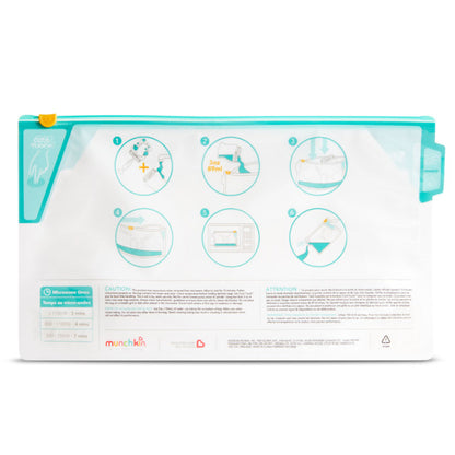 Munchkin- Jumbo Microwave Sterilizer Bags
Pack Of 6 - White